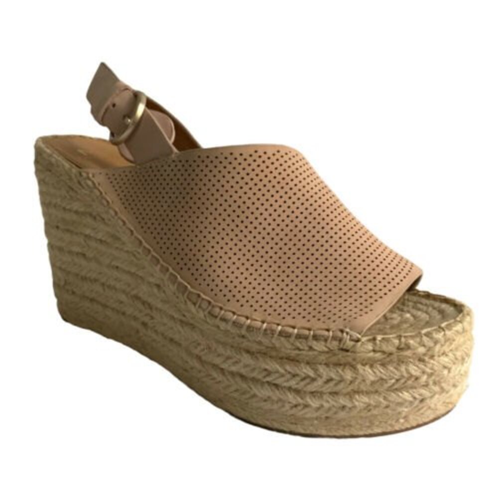 Marc Fisher Espadrille Landela Platfrom Wedge Perforated Blush 9